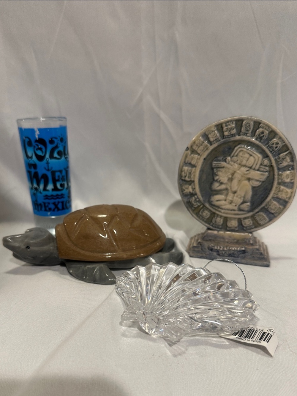Home Accents Decorative Glass Shell and Turtle Accent Set - Brown, Clear